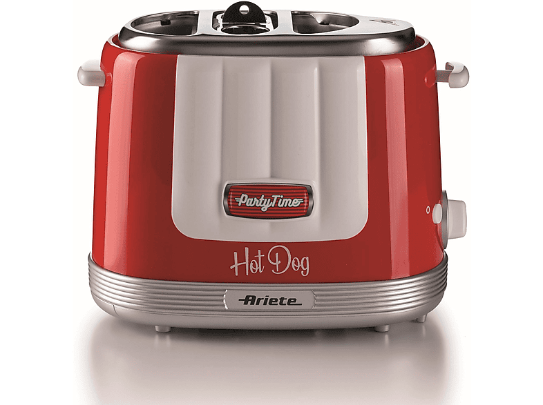 ARIETE 0206R HOT DOG MAKER PARTY TIME ROT Hot Dog Maker Rot (650 Watt, Schlitze: 2)