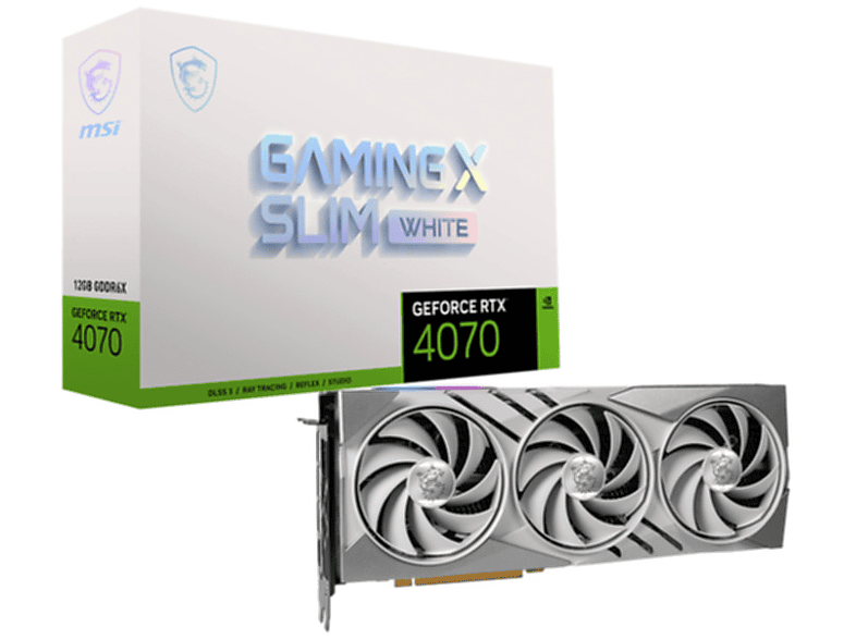 MSI GeForce RTX 4070 GAMING X SLIM WHITE 12G (NVIDIA, Grafikkarte)