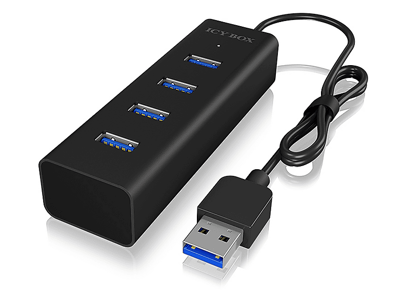ICY BOX IB-HUB1409-U3, Hub USB, Schwarz | MediaMarkt