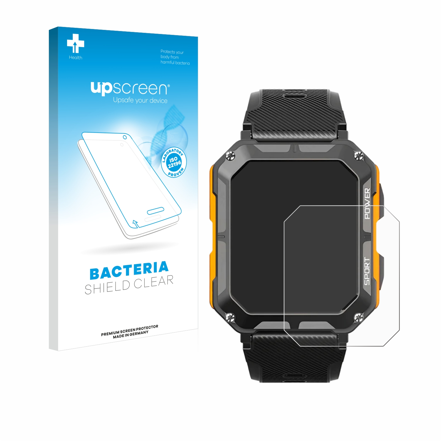 Schutzfolie(für Indestructible klare Gear UPSCREEN Njord The antibakteriell Smartwatch)