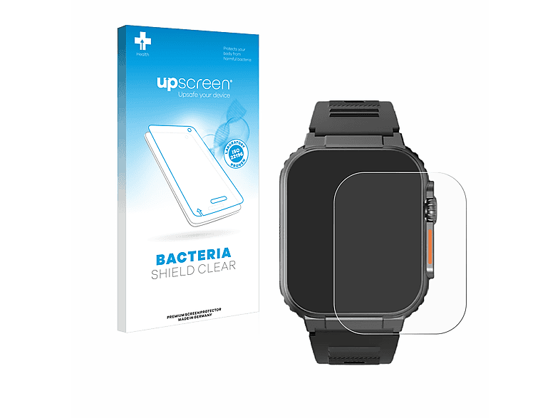 UPSCREEN antibakteriell klare Schutzfolie(für Njord Gear The Indestructible Smartwatch Ultra)