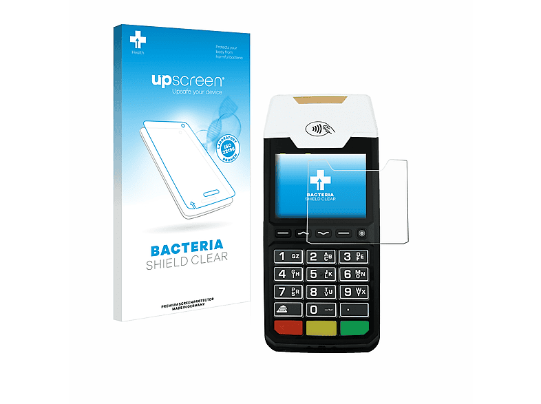 UPSCREEN antibakteriell klare Schutzfolie(für ingenico Move/2600)