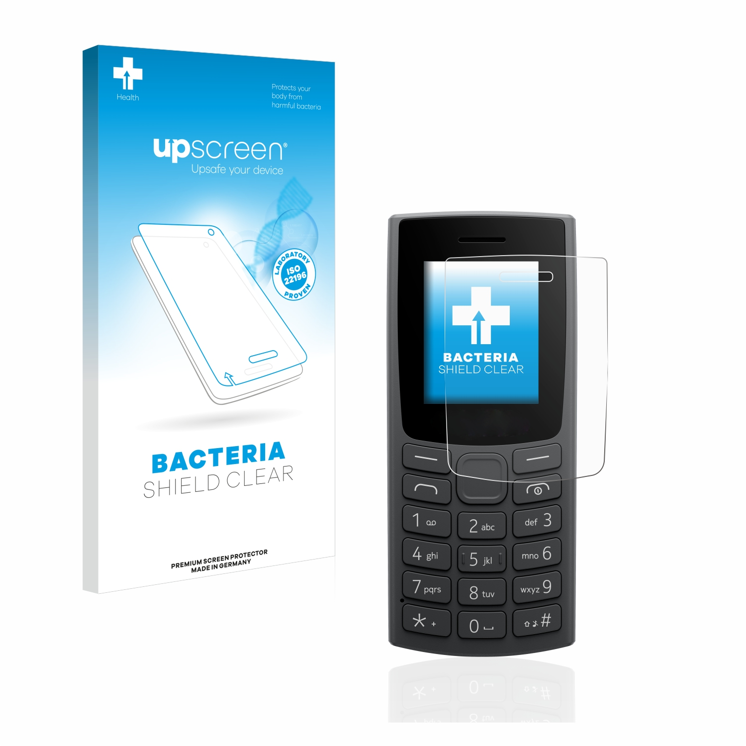 (2023)) klare antibakteriell UPSCREEN Nokia Schutzfolie(für 106