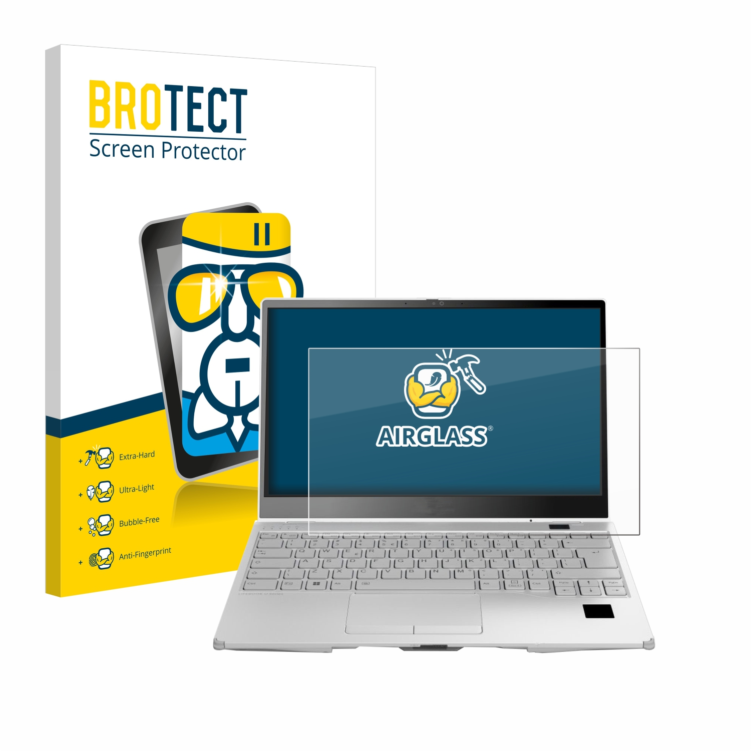 BROTECT Airglass klare Schutzfolie(für Fujitsu U9313X) Lifebook
