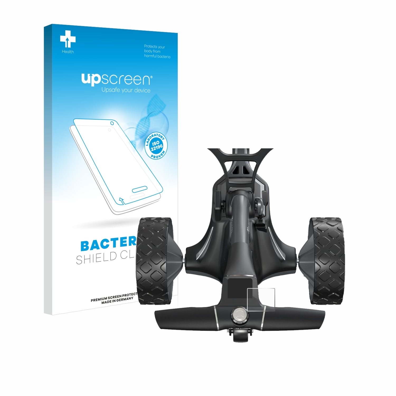 UPSCREEN antibakteriell Motocaddy Trolley) klare Electric M7 Schutzfolie(für GPS