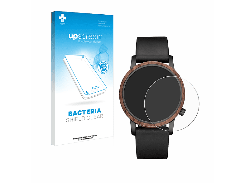UPSCREEN antibakteriell klare Schutzfolie(für Kerbholz Fred) | Smartwatch Schutzfolien & Gläser
