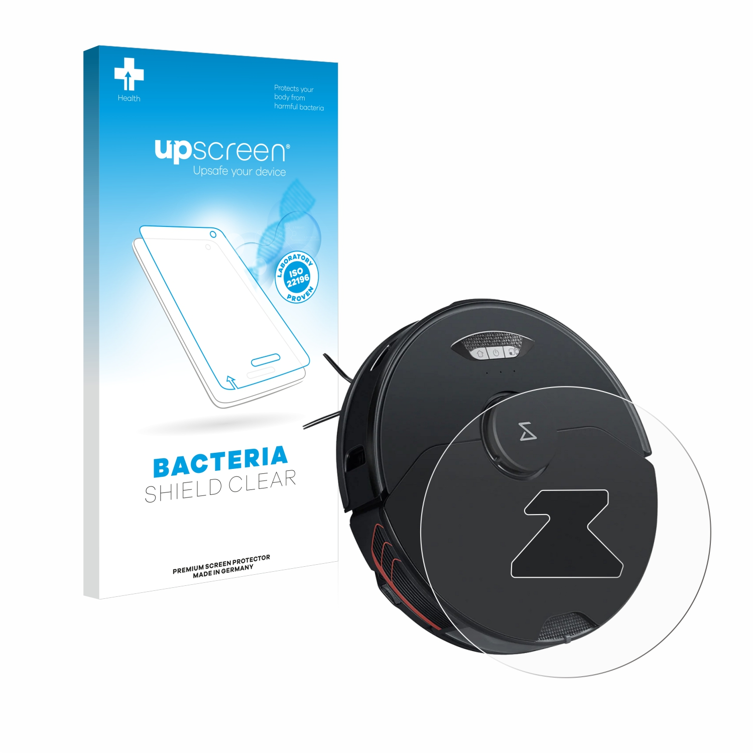 UPSCREEN antibakteriell klare Schutzfolie(für Roborock MaxV Lidar S7 (nur Sensor weißes Modell))