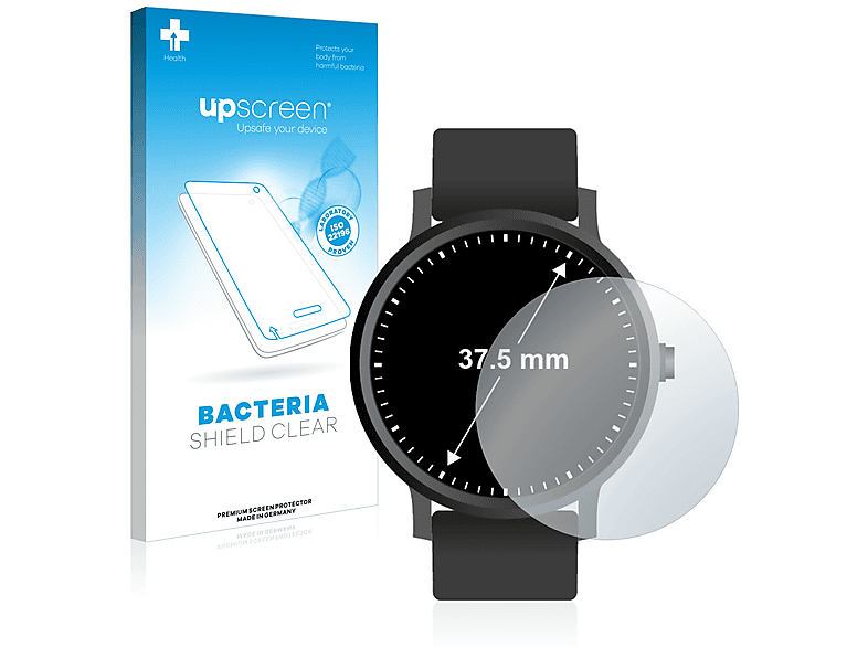 UPSCREEN antibakteriell klare ø: (Kreisrund, Schutzfolie(für Universal Armbanduhren 37.5 mm))