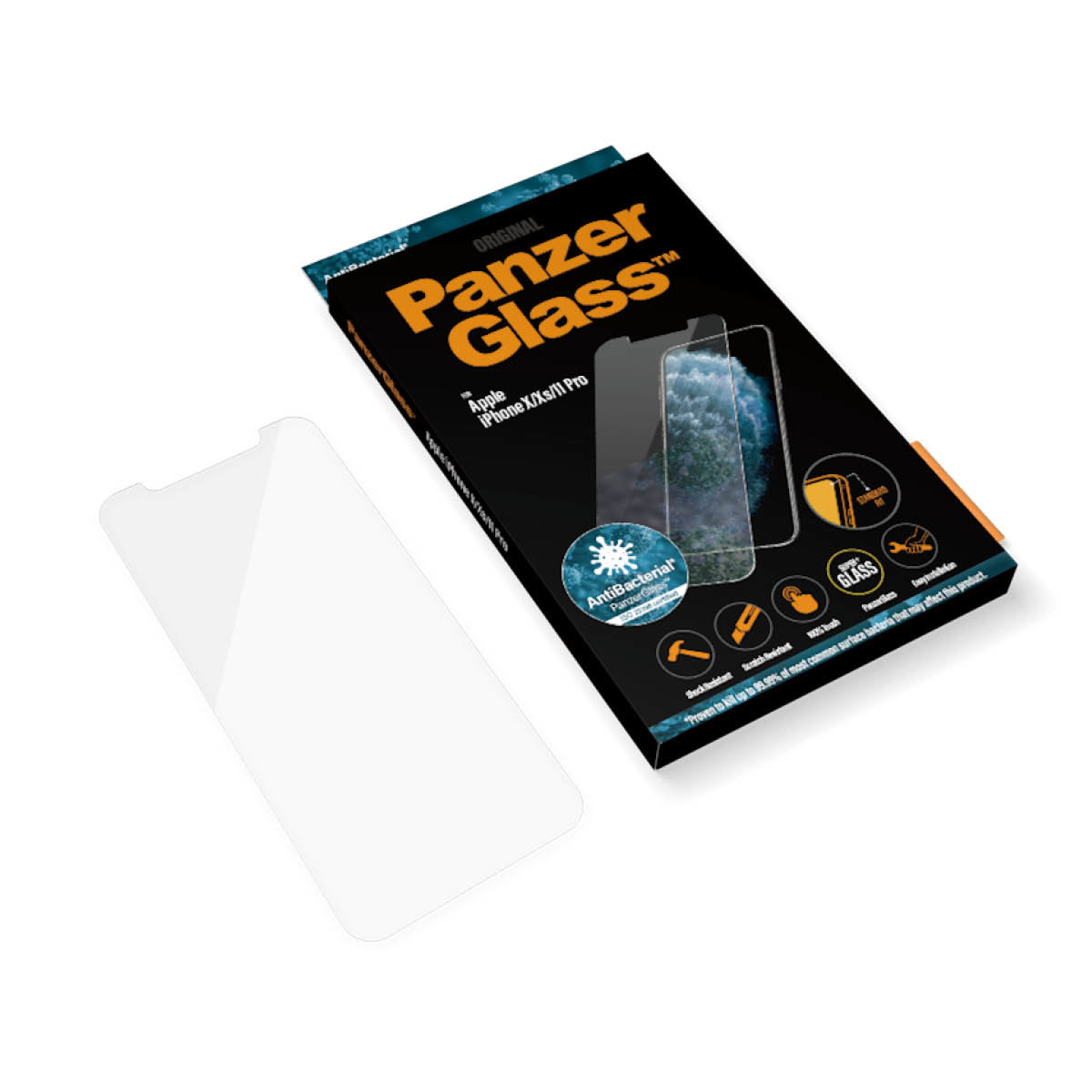 Boîte et verre de protection d'écran Panzer Glass.