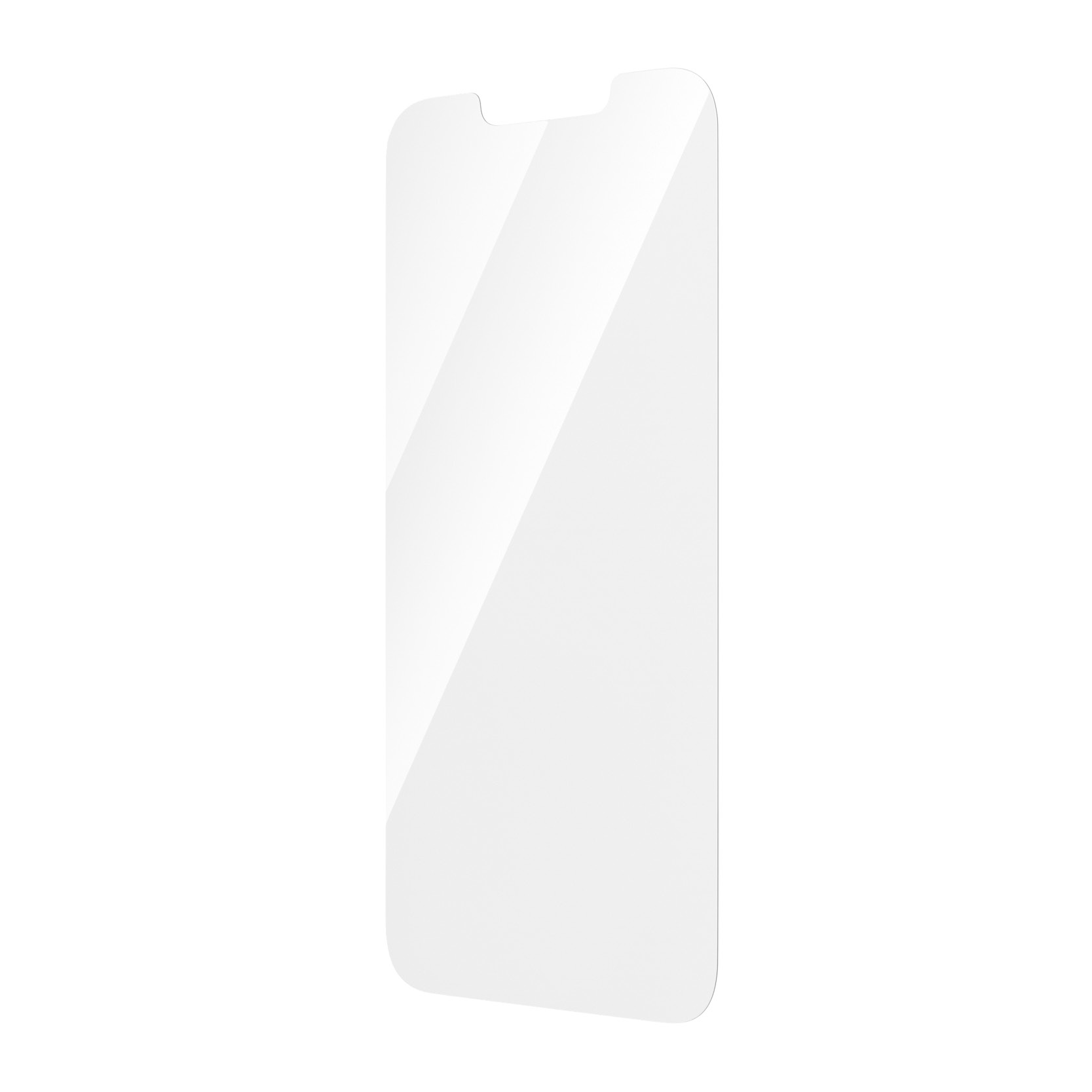 Protecteur d'écran transparent pour un téléphone sur fond blanc.