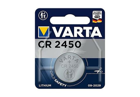 VARTA Electronics CR2450 Lithium Knopfzelle 3V (1er Blister) Mando  Distancia Knopfzelle, Li-MnO2, 3 Volt, 0.56 Ah 1,0 Stück