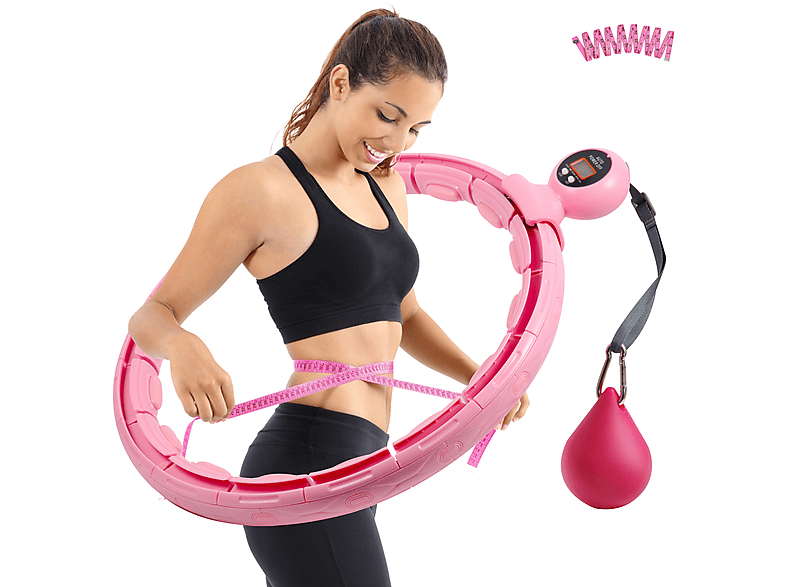 LINGDA Hula-Hoop-Reifen für Erwachsene, rosa Hoop, Rosa Hula Fitness