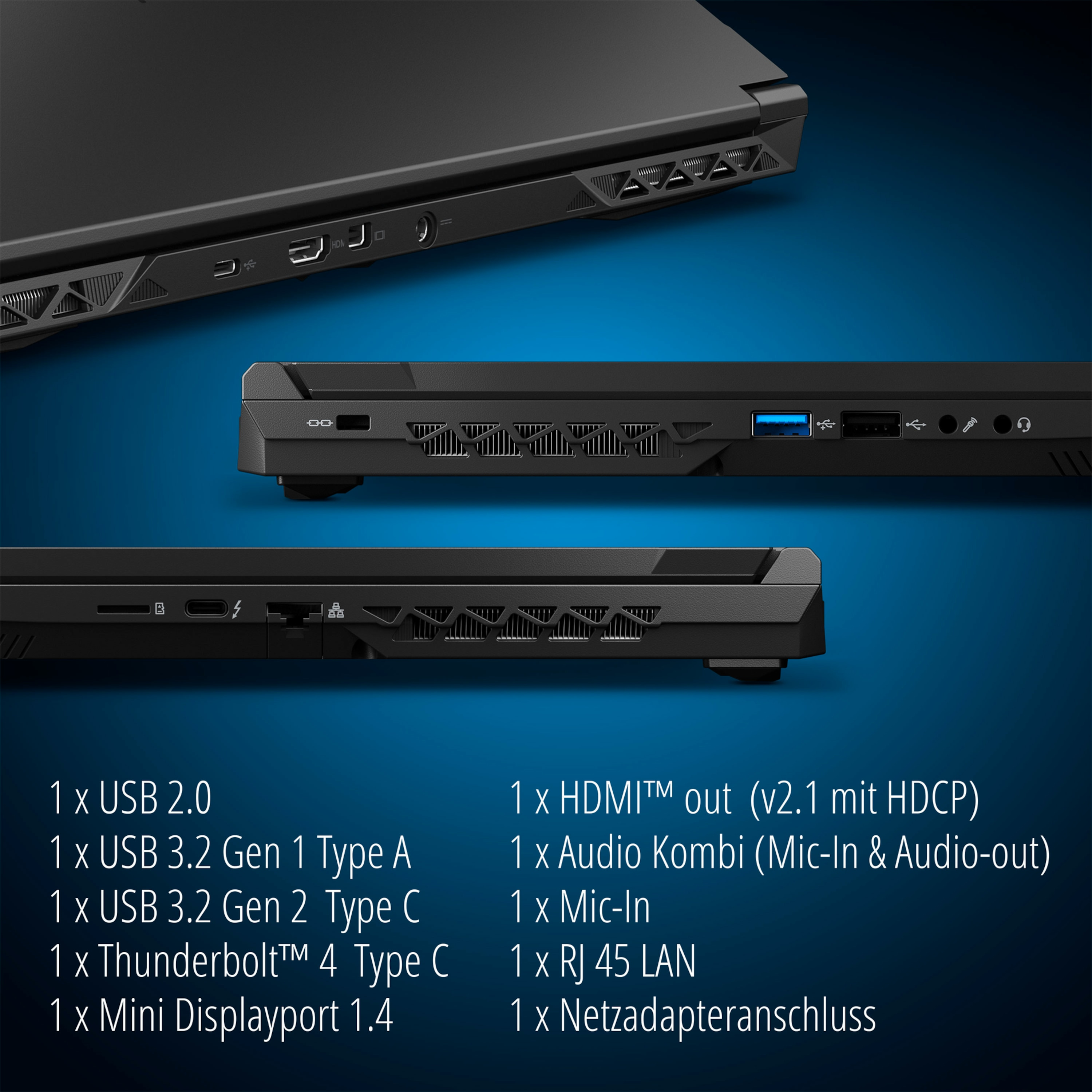 MEDION ERAZER Defender P20 W11H 17,3 Gaming N GB 30033699, Zoll i7 TB 1 16 mit Notebook SSD, 16 Display, RAM, schwarz