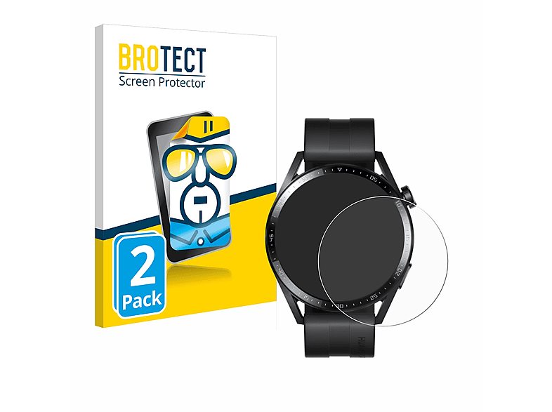 BROTECT 2x klare Schutzfolie(für Huawei Watch GT 3 (46 mm))