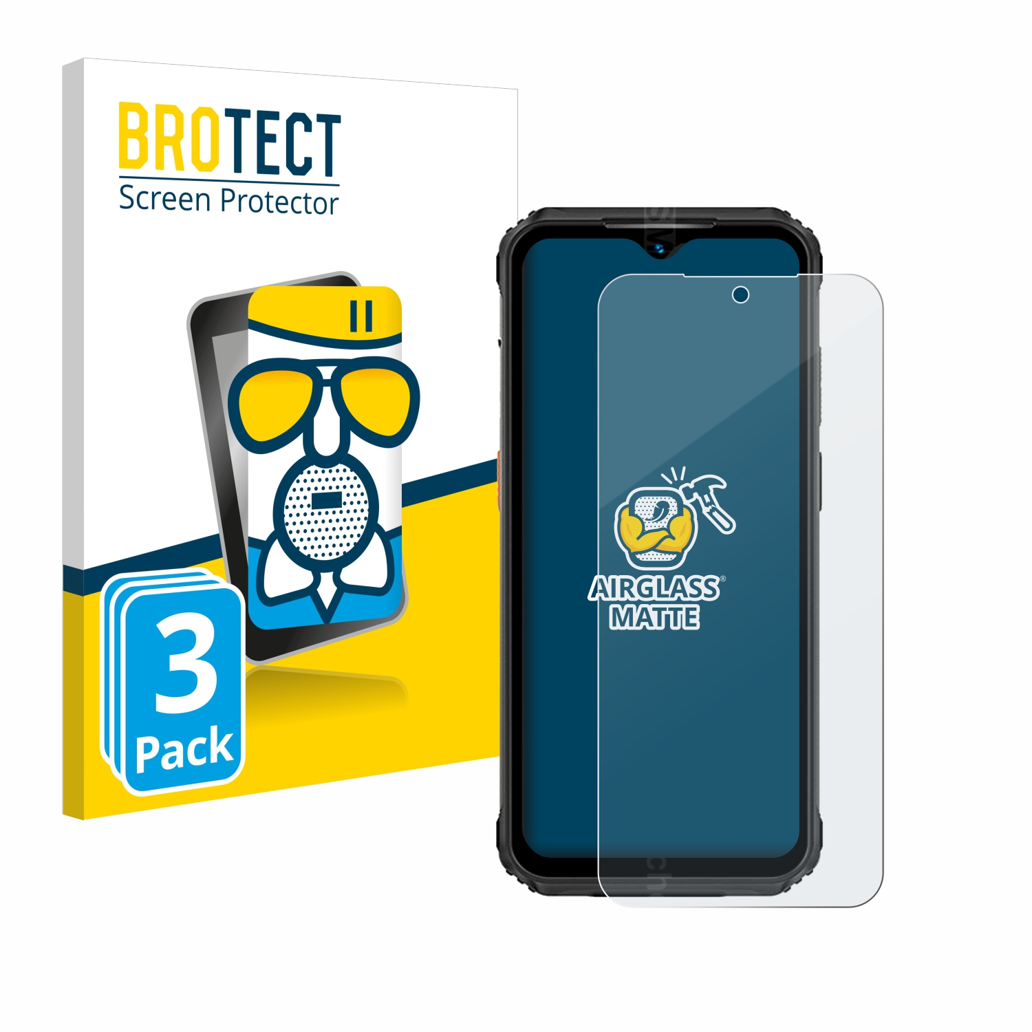 BROTECT 3x Airglass Armor Schutzfolie(für matte 21) Ulefone