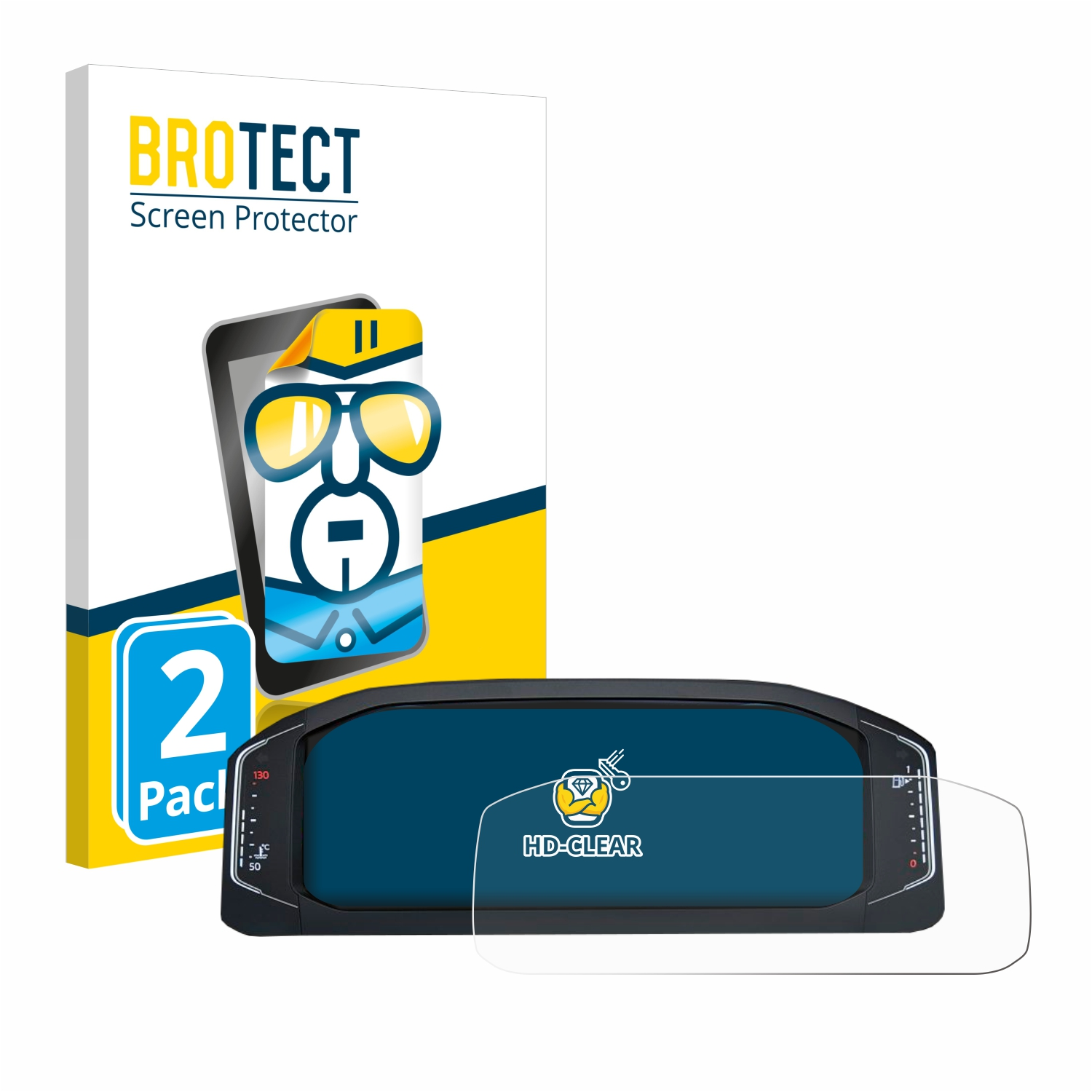 Info Active T-Roc) BROTECT klare 2x Display Volkswagen Schutzfolie(für