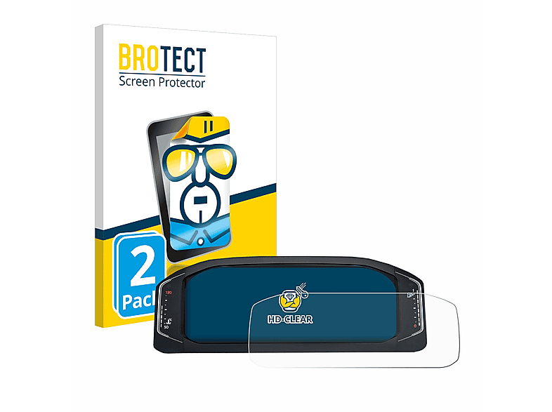 BROTECT 2x klare Schutzfolie(für Volkswagen Active Info Display T-Roc)