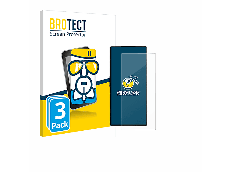 BROTECT 3x realme klare Pad Airglass 2) Schutzfolie(für