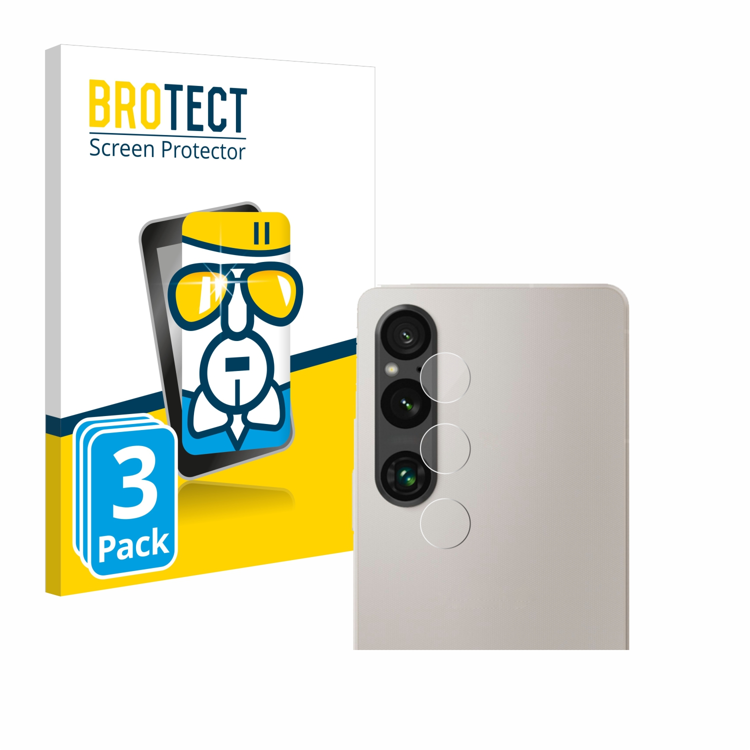 BROTECT 3x Airglass klare Schutzfolie(für Sony Xperia 1 V)