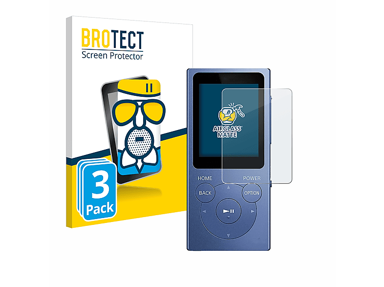 BROTECT 3x Airglass matte Schutzfolie(für Sony Walkman NW-E394)