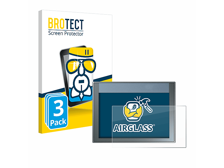 3x Airglass BROTECT Simatic 700 Siemens Schutzfolie(für klare HMI Basic) KTP