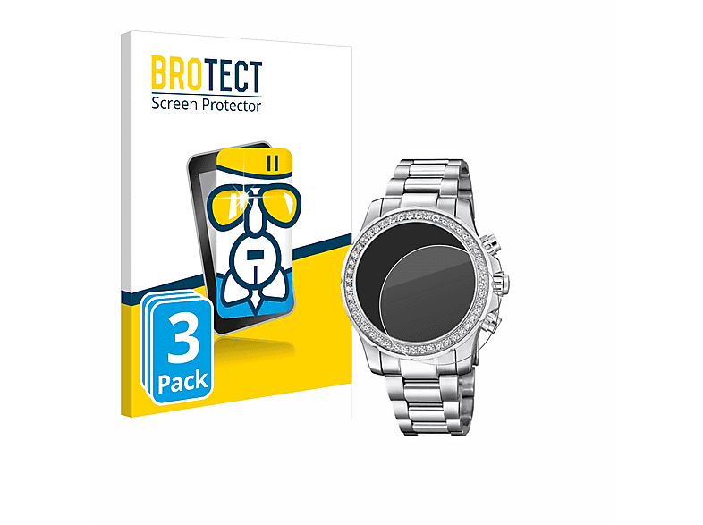 BROTECT 3x Airglass klare Schutzfolie(für Jaguar Connected Lady Smartwatch (J980/3))