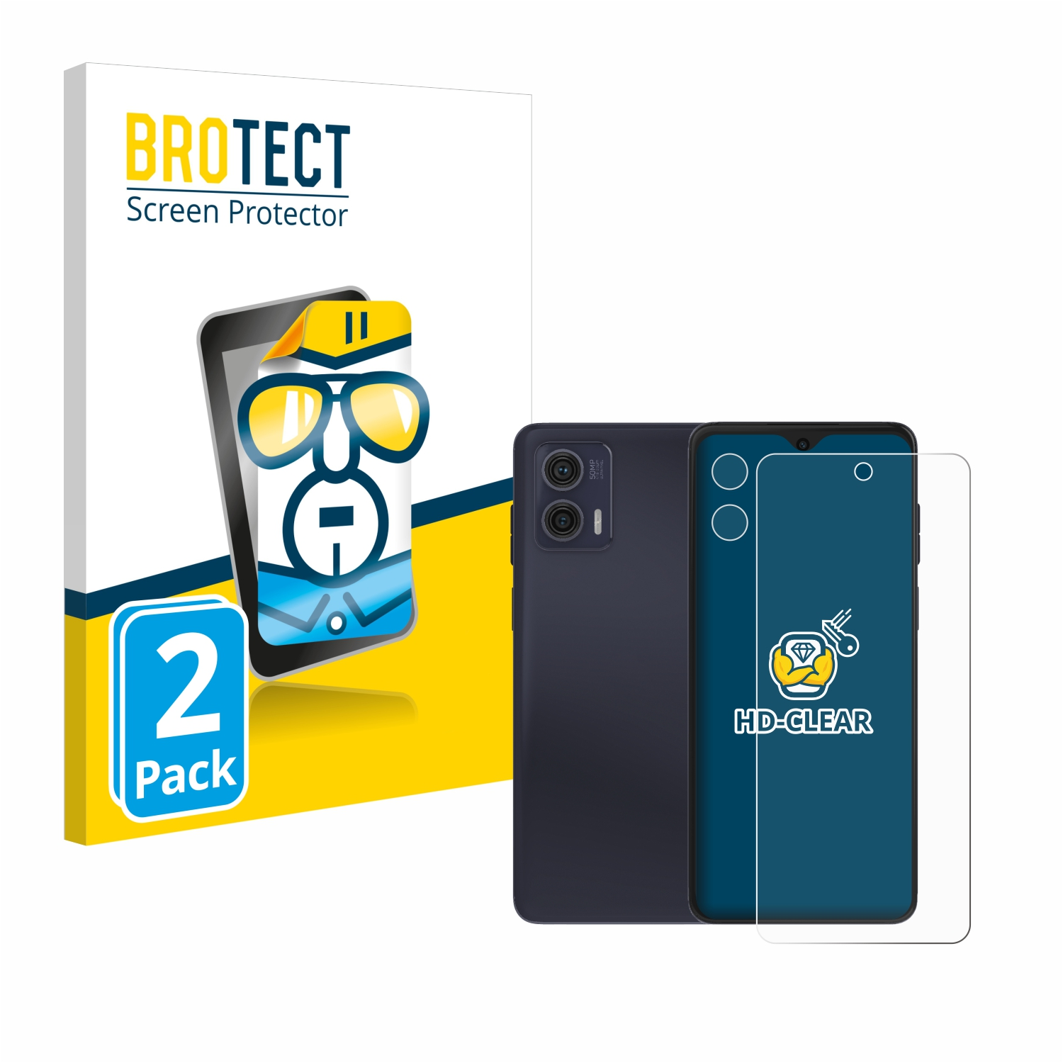 BROTECT 2x klare Schutzfolie(für 5G) Motorola G73 Moto