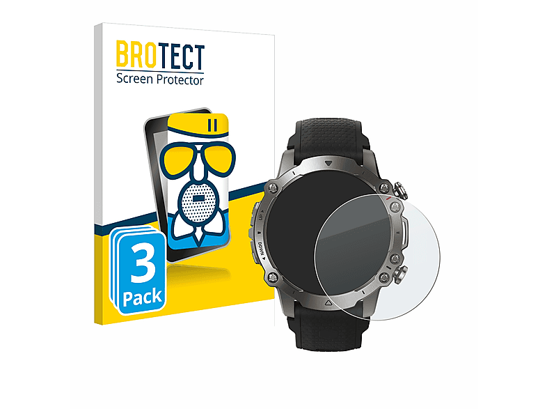 BROTECT 3x Airglass matte Schutzfolie(für Huami Amazfit Falcon) | Smartwatch Schutzfolien & Gläser