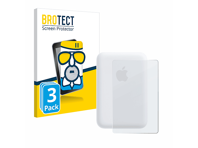 BROTECT 3x Airglass matte Schutzfolie(für Apple MagSafe Battery)