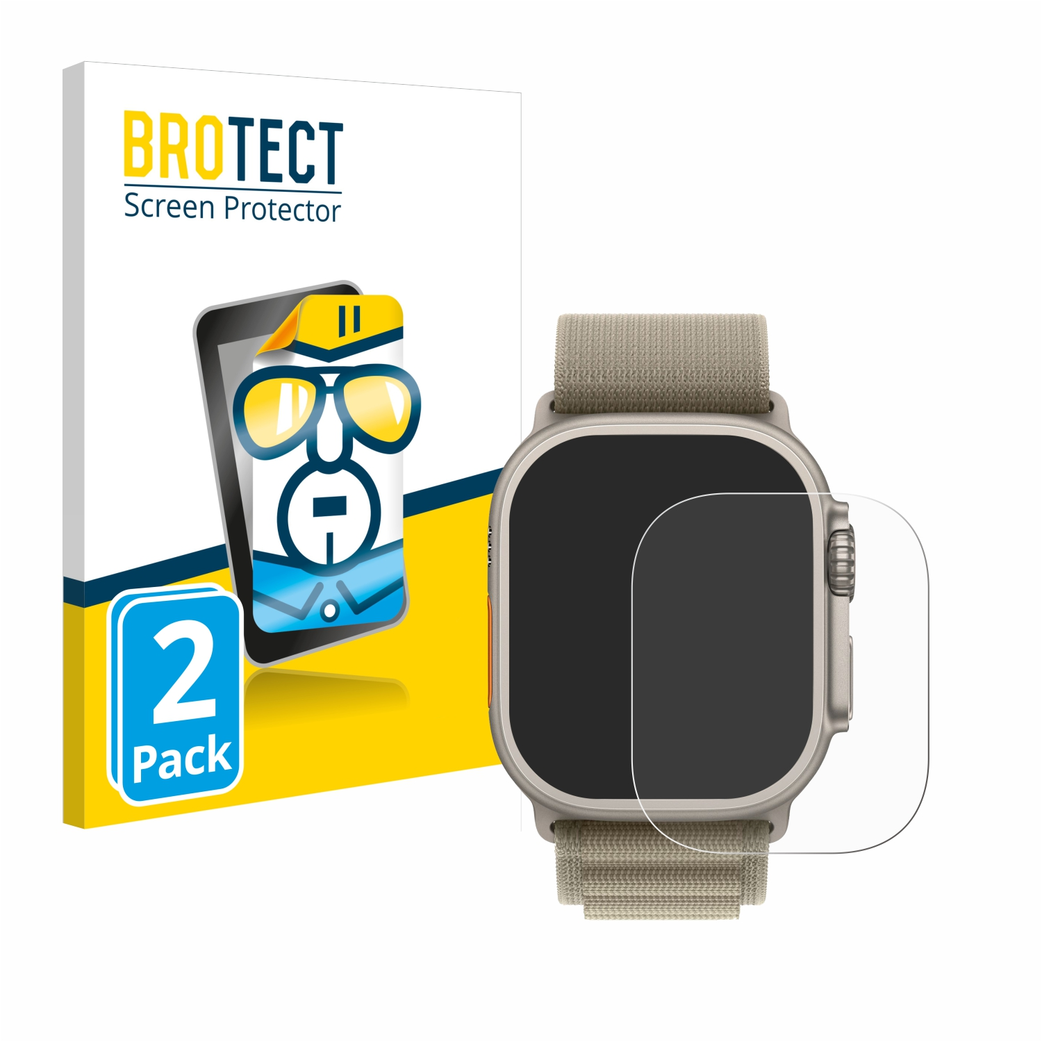 BROTECT 2x klare Ultra mm)) Schutzfolie(für (49 2 Apple Watch