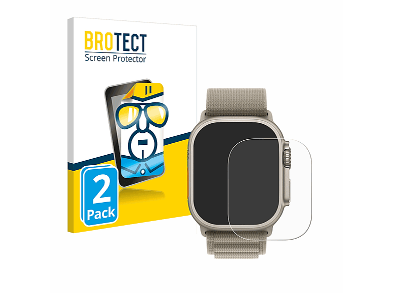 BROTECT 2x klare Schutzfolie(für Apple Watch Ultra 2 (49 mm))