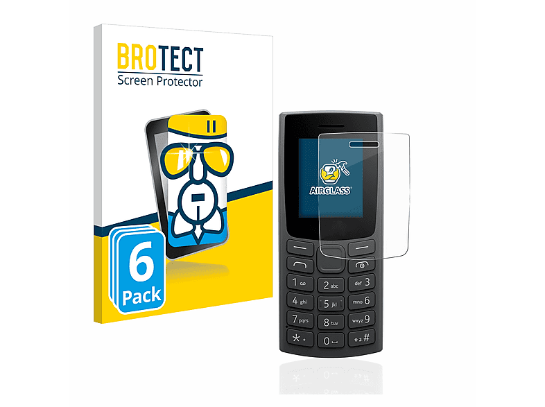 BROTECT 6x Airglass klare 105 (2023)) Schutzfolie(für Nokia