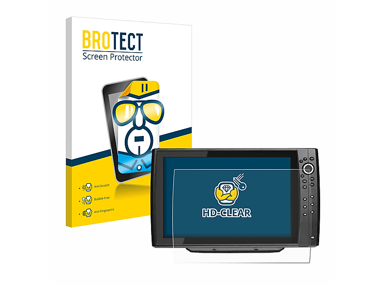 BROTECT klare Schutzfolie(für Humminbird Helix 15 CHIRP MSI+ G4N) | Navi-Taschen & -Schutzfolien