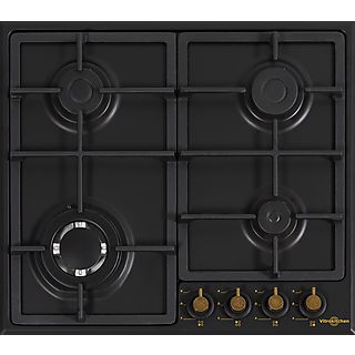 Placa de gas - VITROKITCHEN EN63RB, 4 zonas, 510 mm, Antracita