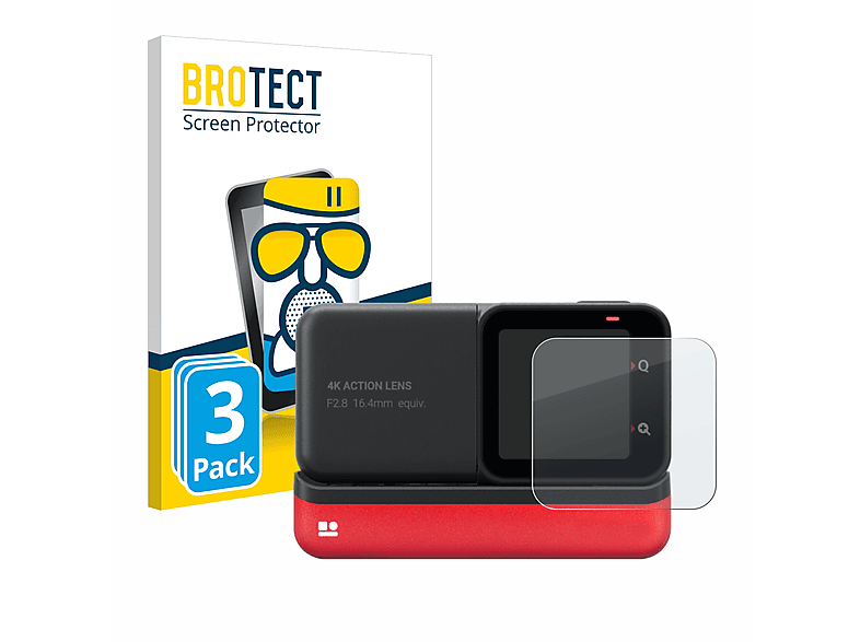 BROTECT 3x Airglass matte Schutzfolie(für Insta360 One RS 4K Edition)