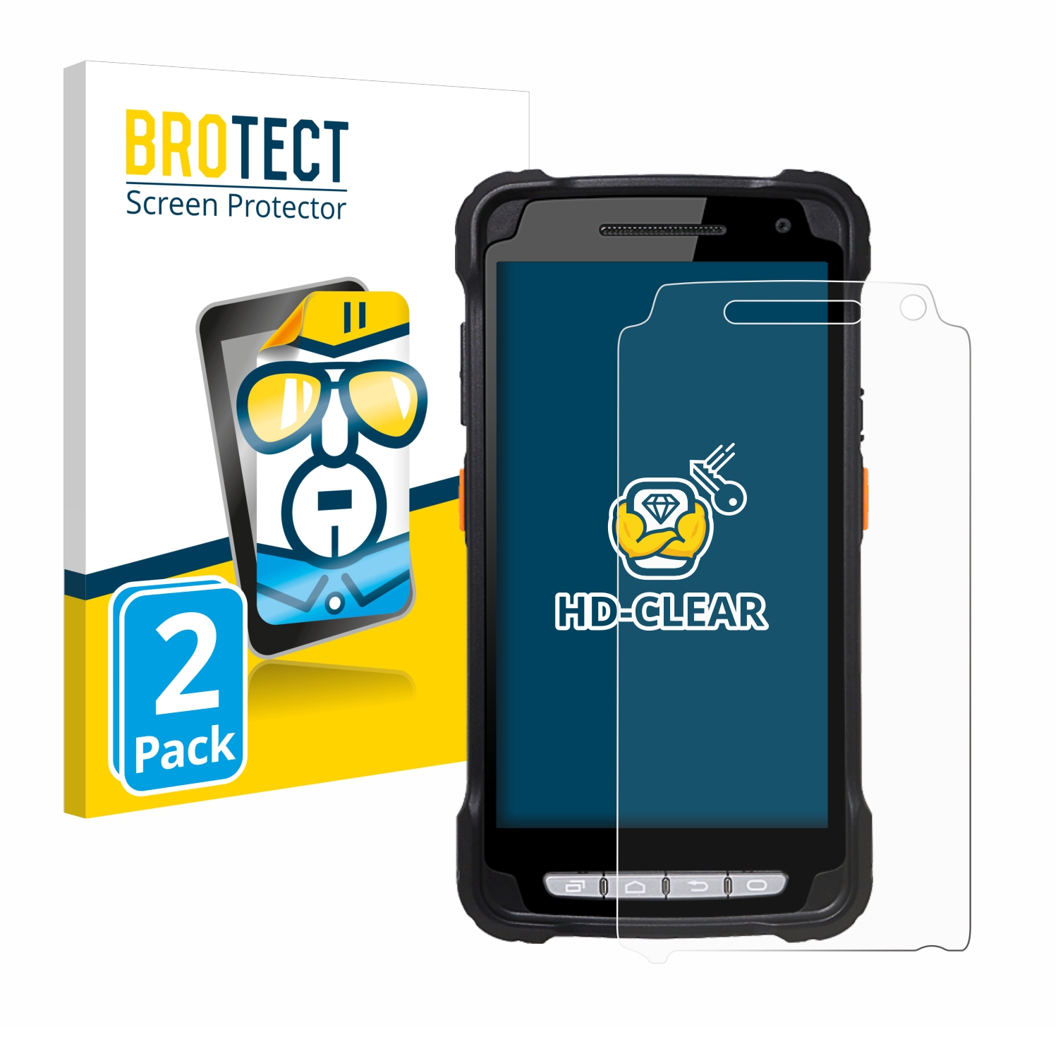 2x Mobile BROTECT Point Schutzfolie(für klare PM90)