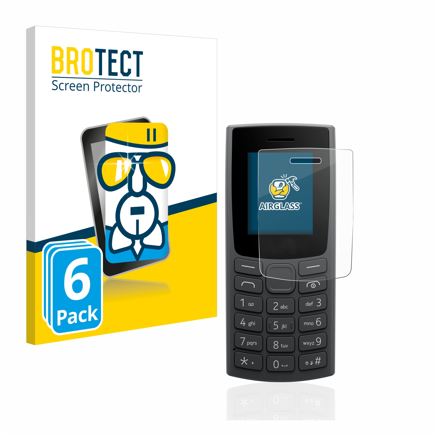 Airglass klare BROTECT 6x 110 Nokia Schutzfolie(für (2023))