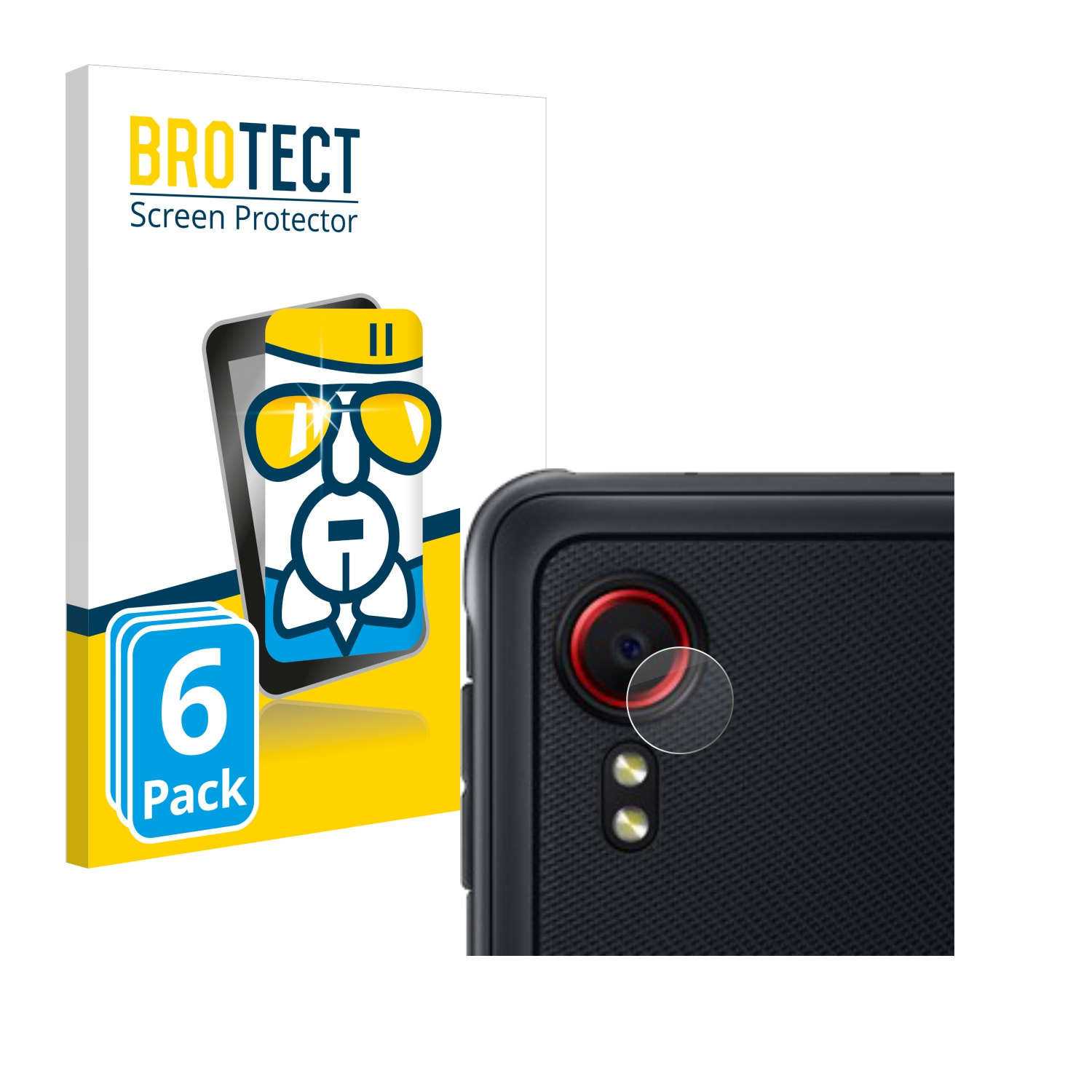 BROTECT 6x Airglass 5 Enterprise Samsung Edition) klare Galaxy XCover Schutzfolie(für
