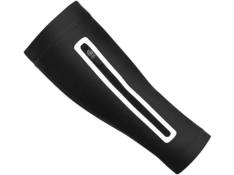 AVIZAR Sport Unterarmstrumpf mit Reflexstreifen, Größe XL Schwarz, BRA-SLIVE-SHORT-XL
