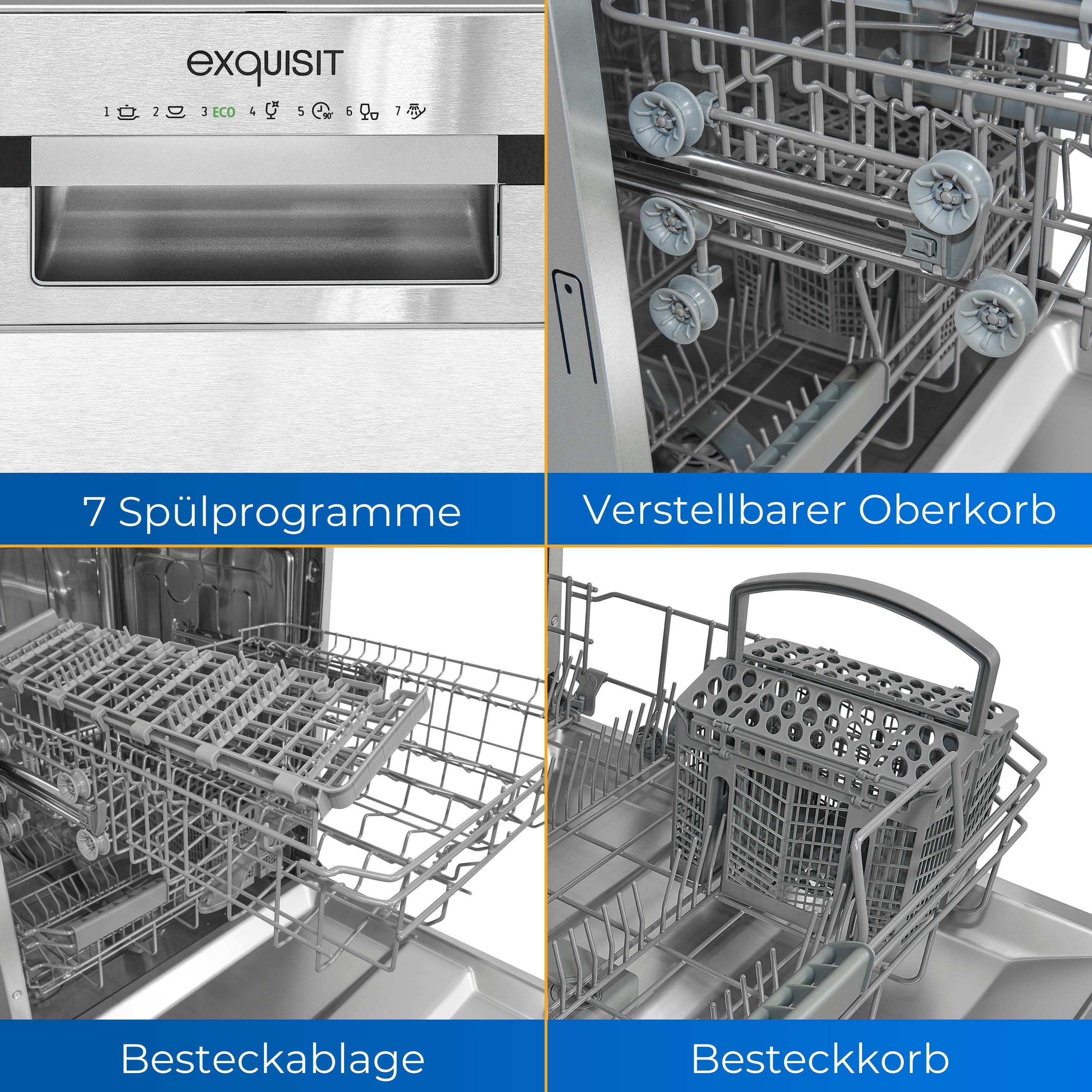 mm inox E) 598 EGSP9313-EF-030E Geschirrspüler (Einbaugerät EXQUISIT (Besteckkorb, breit,