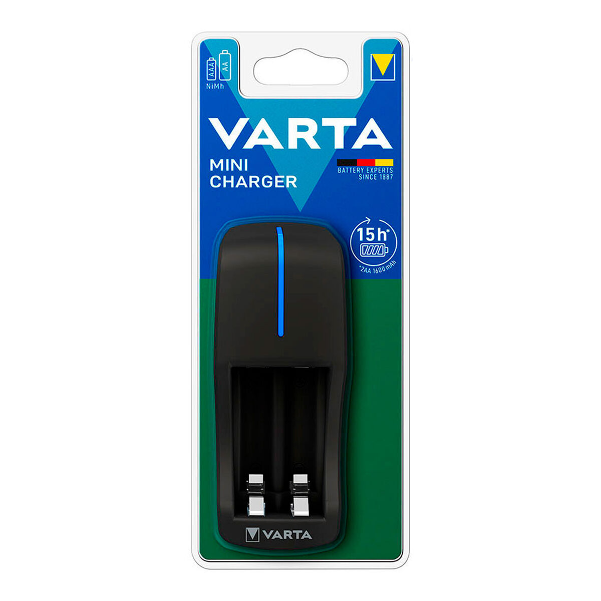 Schwarz VARTA Universal, SIN PILAS AA/AAA Ladegerät, Universal-Ladegerät VARTA MINI CARGADOR