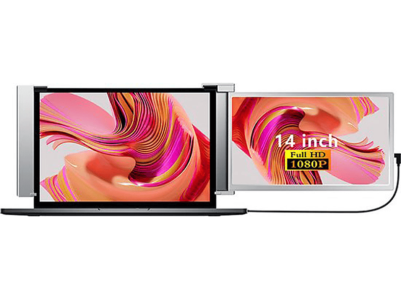 LIPA S14 Tragbarer Monitor, für Laptop Full HD 14 Zoll 14 Zoll WXGA+ Monitor (2 ms Reaktionszeit , 60 Hz , 60 Hz nativ)