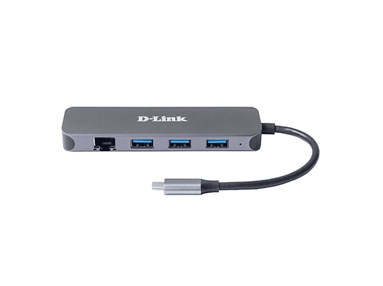 D-LINK DUB-2334, Hub USB, Grau