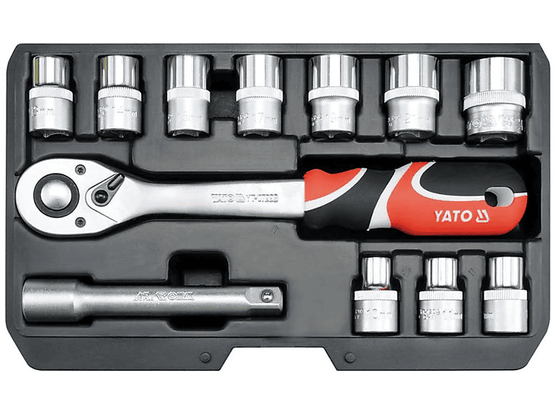 Yato Steckschlüssel 12 Mm – YT-0341, Aus Chrom Vanadium Stahl, Hochwertig
