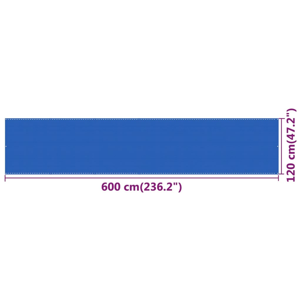 VIDAXL 310991 Sichtschutz, Blau