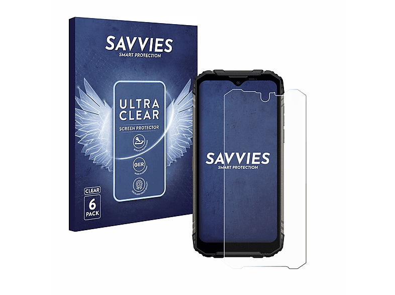 SAVVIES 6x klare Schutzfolie(für Doogee S96 Pro)