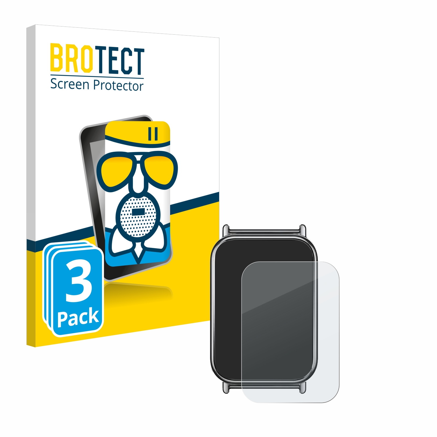 BROTECT 3x Airglass Schutzfolie(für Mi Xiaomi Band Pro) 8 matte