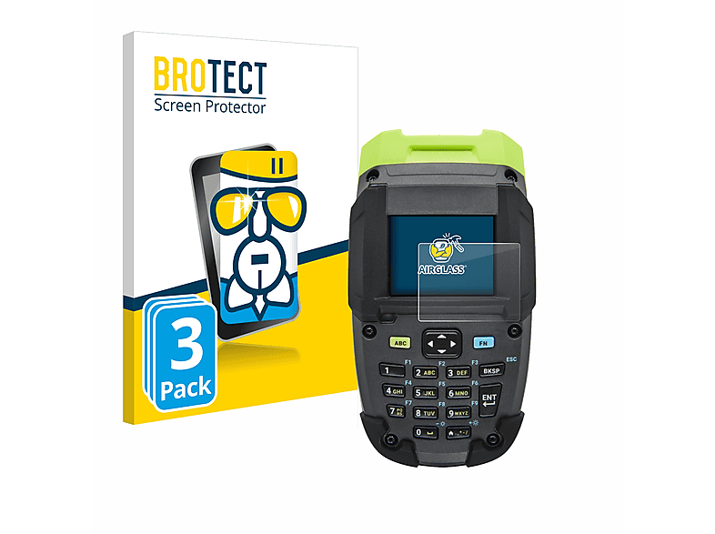 BROTECT 3x klare DS3600-KD) Schutzfolie(für Zebra Airglass