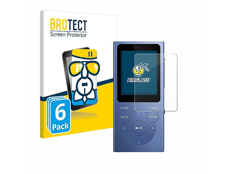 BROTECT 6x Airglass klare Schutzfolie(für Sony Walkman NW-E394)