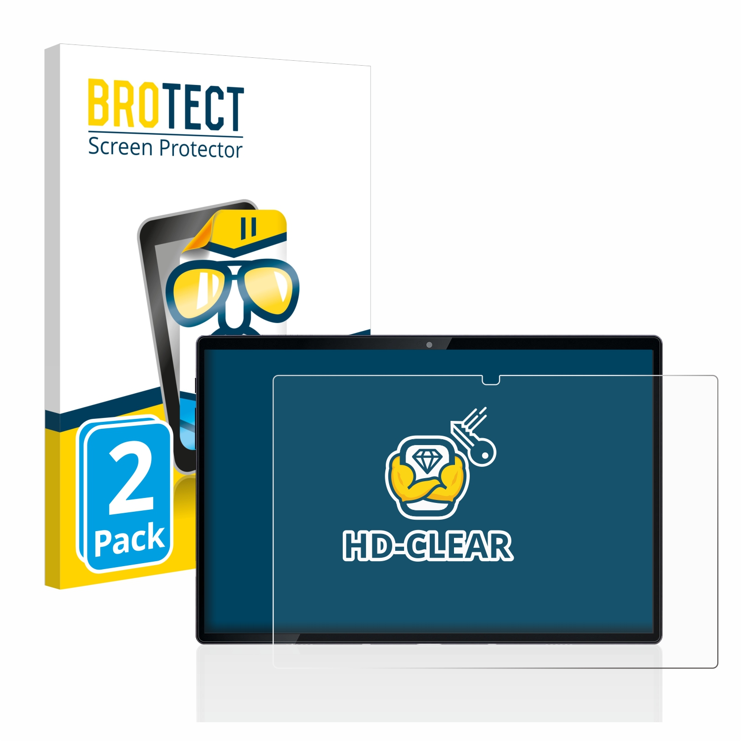 BROTECT 2x klare Schutzfolie(für Mediacom Lite Azimut 3 SmartPad 4G)